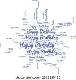 Happy Birthday Text-Design für T-Shirs wünscht alles Gute zum Geburtstag