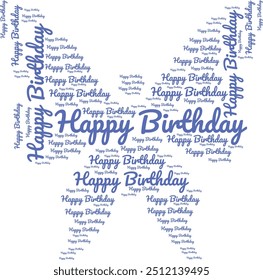 Happy Birthday Text-Design für T-Shirs wünscht alles Gute zum Geburtstag