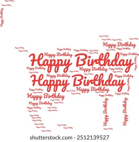 Happy Birthday Text-Design für T-Shirs wünscht alles Gute zum Geburtstag