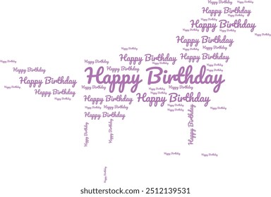 Happy Birthday Text-Design für T-Shirs wünscht alles Gute zum Geburtstag