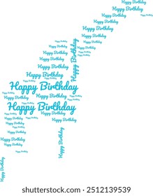 Happy Birthday Text-Design für T-Shirs wünscht alles Gute zum Geburtstag