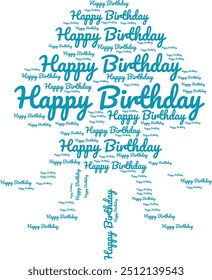 Happy Birthday Text-Design für T-Shirs wünscht alles Gute zum Geburtstag