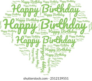 Happy Birthday Text-Design für T-Shirs wünscht alles Gute zum Geburtstag