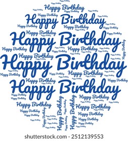happy birthday text effect wish Happy Birthday Text Design for t-shirs
