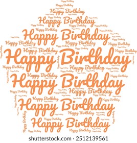 Happy Birthday Text-Design für T-Shirs wünscht alles Gute zum Geburtstag