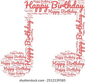 happy birthday text effect wish Happy Birthday Text Design for t-shirs
