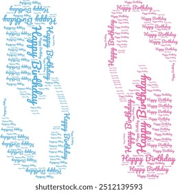 Happy Birthday Text-Design für T-Shirs wünscht alles Gute zum Geburtstag