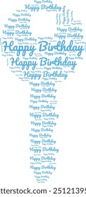 Happy Birthday Text-Design für T-Shirs wünscht alles Gute zum Geburtstag