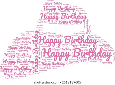 Happy Birthday Text-Design für T-Shirs wünscht alles Gute zum Geburtstag