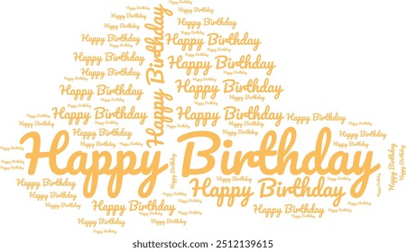 Happy Birthday Text-Design für T-Shirs wünscht alles Gute zum Geburtstag