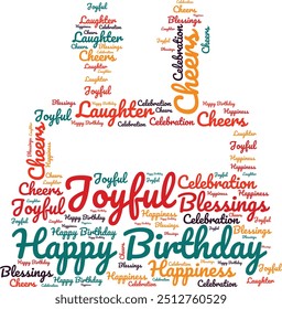 happy birthday text effect wish Happy Birthday Text Design for t-shirs
