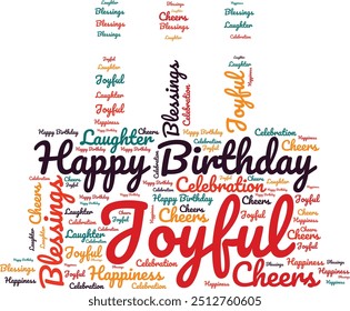 Happy Birthday Text-Design für T-Shirs wünscht alles Gute zum Geburtstag