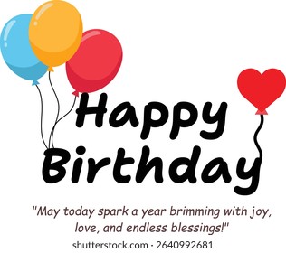 Happy birthday text effect wish