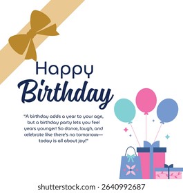 Happy birthday text effect wish