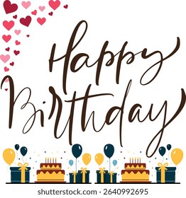 Happy birthday text effect wish