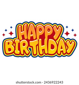 efecto de texto de feliz cumpleaños para su día especial y fiesta de cumpleaños