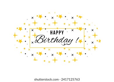 Happy birthday text lettering greeting card background