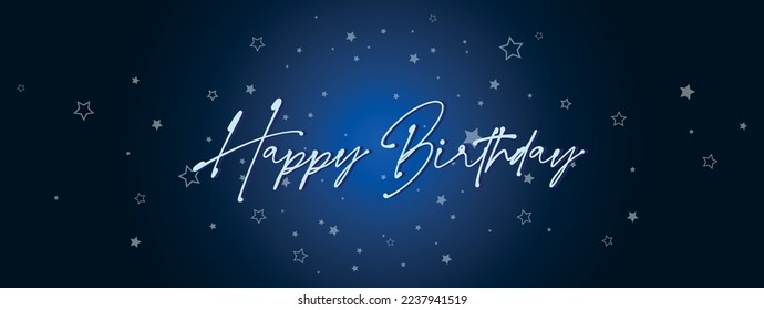 happy birthday text on white background.