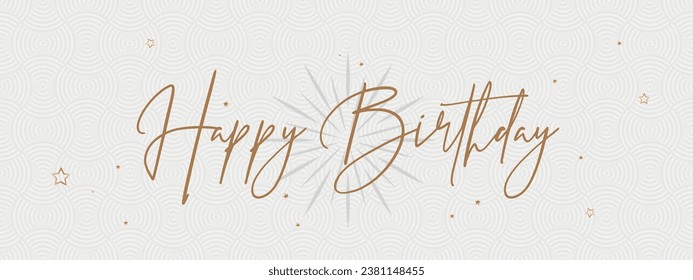 happy birthday text on white background.