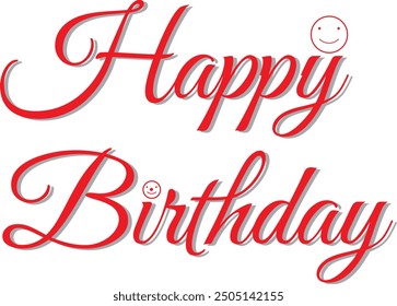 Happy Birthday text with smilies, emojis to brighten your message for this celebration