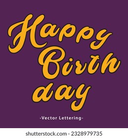 Happy birthday text | vector element