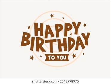 Happy birthday Text Vector for Greeting Card