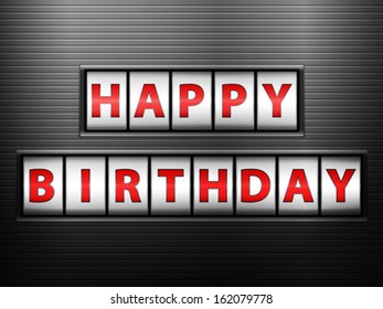 Happy birthday text. Vector illustration.