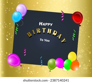 Happy Birthday Text Vector. Happy Birthday sign, design template, modern trend design, night neon signboard, night bright advertising, light banner. Editing text neon sign. 
