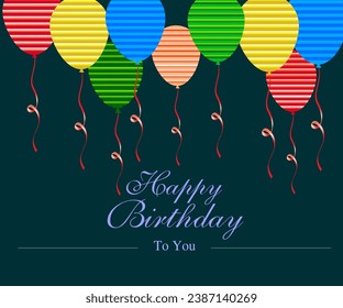 Happy Birthday Text Vector. Happy Birthday sign, design template, modern trend design, night neon signboard, night bright advertising, light banner. Editing text neon sign. 