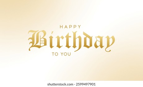 Happy Birthday text vector, Happy Birthday text template. Birthday greeting text.
