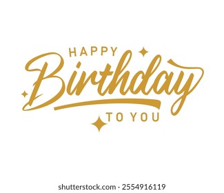 Happy Birthday Text Vector Typography for greeting card