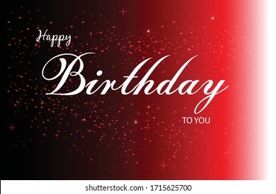 Happy birthday texy over  background. Holiday card. Template for your design.