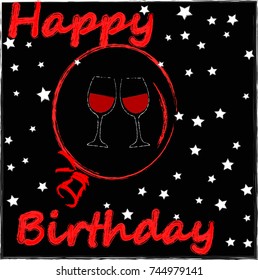 Happy Birthday . Toasting .