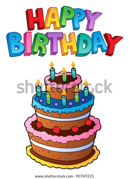 Happy Birthday Topic Image 1 Vector Stock Vector (Royalty Free ...