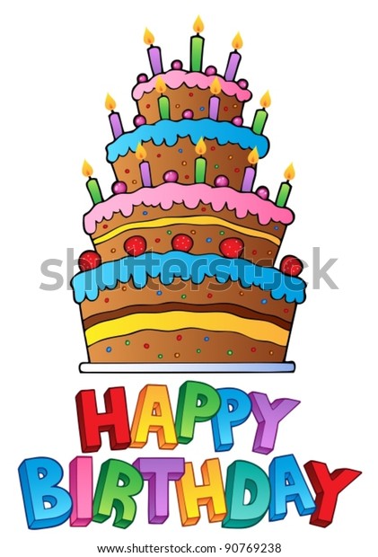 Happy Birthday Topic Image 2 Vector Stock Vector (Royalty Free ...