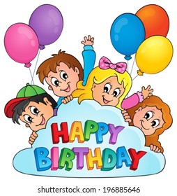 Happy birthday topic image 5 - eps10 vector illustration.