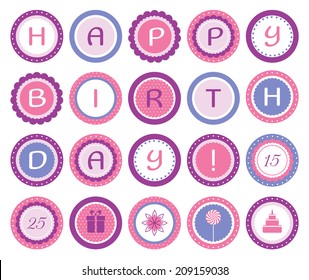 Cupcake Topper Template Images Stock Photos Vectors Shutterstock