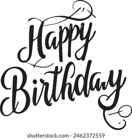 Happy birthday transparent Text background download Free.