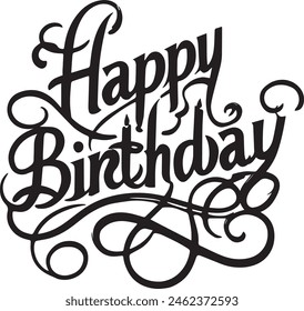 Happy birthday transparent Text background download Free.