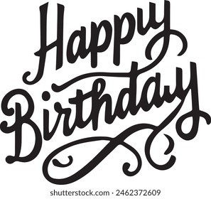 Happy birthday transparent Text background download Free.