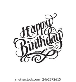 Happy birthday transparent Text background download Free.