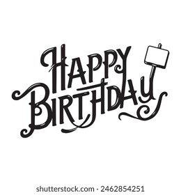 Happy birthday transparent Text Effect Design download Free.