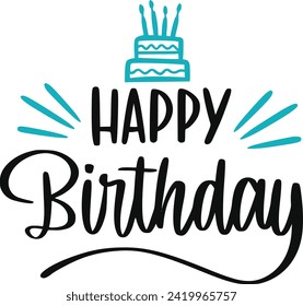 Happy Birthday T-shirt Design, Bundle, and Happy Birthday card design Birthday party design svg