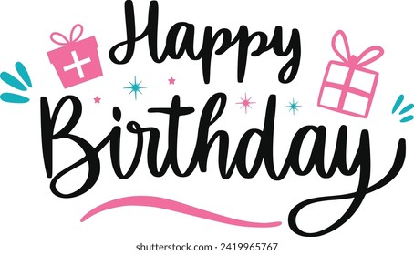 Happy Birthday T-shirt Design, Bundle, and Happy Birthday card design Birthday party design svg