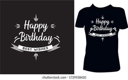 Alles Gute zum Geburtstag T-Shirt Design in Vektorillustrator.