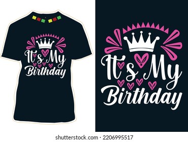 Happy Birthday T-shirt Design Vector