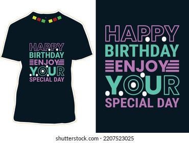 Happy Birthday T-shirt Design Vector