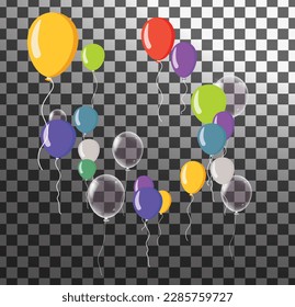 Happy Birthday twenty eight year, fun celebration anniversary greeting card with number, balloon on background