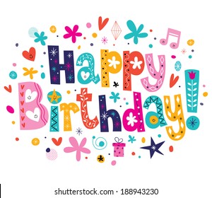 Happy Birthday type text