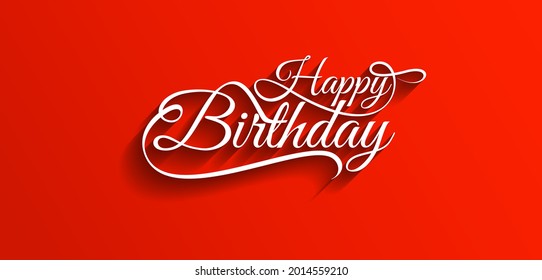 Happy Birthday typographic Design template for greeting cards, Birthday card, invitation card. Isolated birthday text, lettering composition. Vector Illustration.